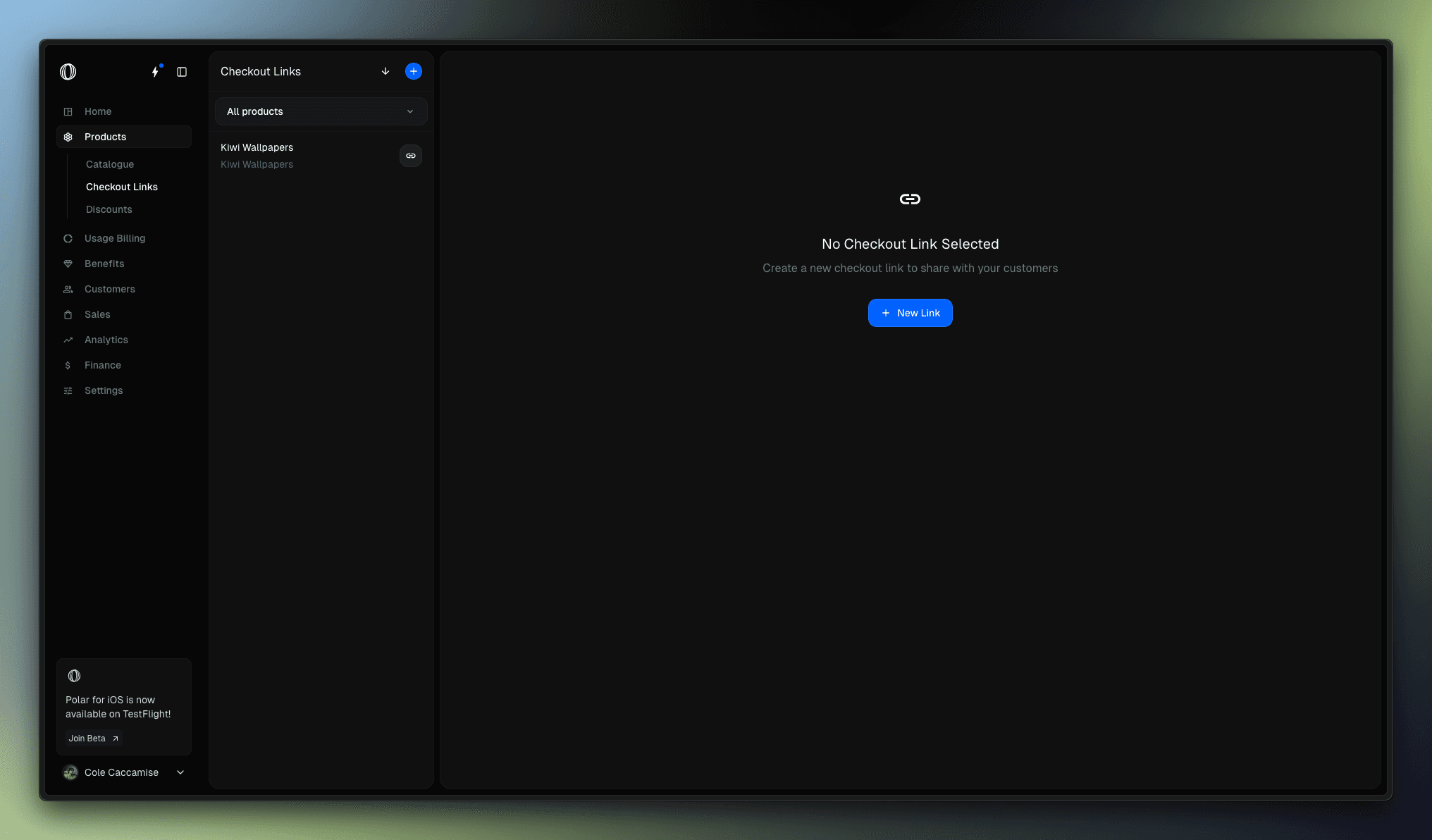 Checkout Links in Polar